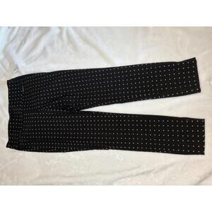 Roz & Ali Petite Black Polka Dot Pants Size 8